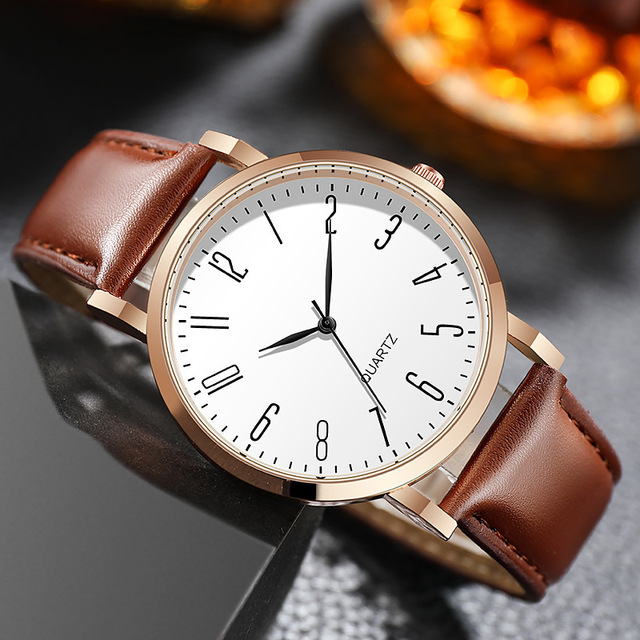 Wrist Watch Sport WOMen's Wristwatch Pu Leather Casual Quartz Watch for WOMen Glass  Wholesale Fashion Design Men's Business
