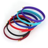 Bracelet-collier magnétique en corde de nylon rigide et colorée de 25 cm, 51 58, réglable, accessoires DIY de la marque Flower Seven Jewelry