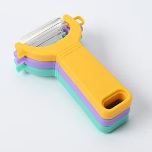 Juego de 3 Peladores de Frutas para el Hogar, Cuchilla de Acero Inoxidable, Rebanador Multifuncional, Utensilio de Cocina - Product Image 4