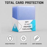 Étui de rangement rigide en PVC Elite 55PT pour cartes de visite, 3x4 pouces, protection professionnelle haute transparence