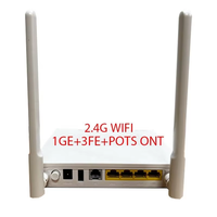 JUQU Bekas HG8546M ONU/ONT OLT 4 Port 1GE+3FE Fiber Optik 12V 2.4G WiFi Firmware Inggris Modem Epon/GPON/X-PON