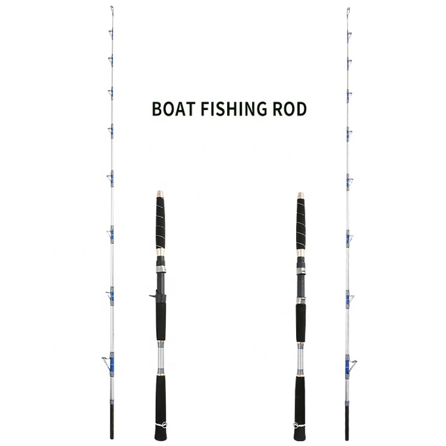NEW 1.65m 1.8m 1.98m Solid Glass Fiber 120# Power Spinning Casting Fast Action Jigging Boat Fishing Rod for Saltwater