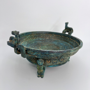 Cổ bằng đồng panchi-khuôn Mẫu tấm với rồng-tai xử lý cao-văn hóa giá trị kim loại nghề nông nước có chứa tàu - Product Image 6