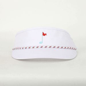BSCI Factory Wholesale Custom Embroidery Logo Outdoor Sport Rope Visor <b>Hat</b>,Sun Uv Protection Quick Dry White Visor Golf Cap - Product Image 2