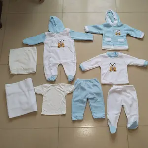 0-12 M Comfortable baby clothes sets 8 pcs polar fleece baby clothing pants romper suits new born baby clothes sets