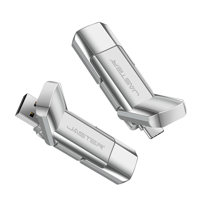 Metal Type C U Disk Dual Interface Otg Usb Flash Drive 360 Degree Rotation Design Cle Usb Stick Rotation Pendrive