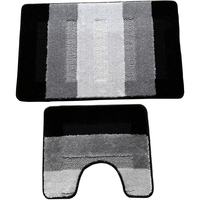 CF BHC44 ensemble de tapis de bain personnalisé 2 pièces super absorbant tapis de contour de salle de bain ensembles de tapis de toilette tapis de douche de bain antidérapant
