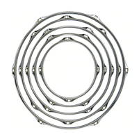 Aro de Tambor Metálico Fundido a Presión, Directo de Fábrica, Duradero, para Snare y Tom, 8'', 10'', 12'', 14'', 16'', Personalizable, Ligero, Accesorios