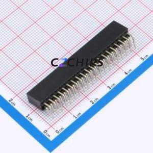 FH2.54-06-20PWS Pin Socket Bent Lead Through Hole,P=2.54mm Connector 2x20P 2.54mm 2.54mm Square Hole - Product Image 2