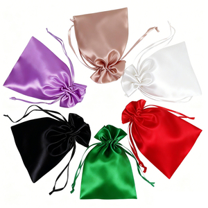 Sac à cordon personnalisé Sankira en <span class=keywords><strong>satin</strong></span> avec logo, sacs en <span class=keywords><strong>satin</strong></span> de soie pour perruques, paquets de cheveux, jouets, pochettes cadeaux, sous-vêtements, cosmétiques - Product Image 1