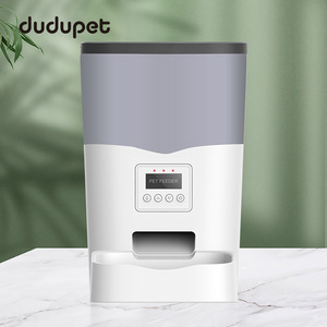 Comedero Inteligente para Mascotas Dudupet, Dispensador Automático Cuadrado Morado con Temporizador para Perros y Gatos, Suministros para Mascotas con Carga Eléctrica - Product Image 1