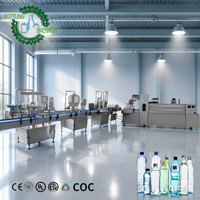Machine de remplissage d'eau potable automatique Efficiency-Pro 2000BPH avec convoyeur automatique pour bouteilles PET de 0 à 2 L