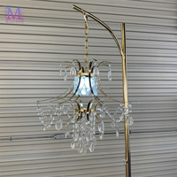 Candelabros Modernos de Cristal MILE, Portavelas de Metal Dorado, Decoración para Bodas, Iluminación para Pasillos, Accesorios para Escenarios