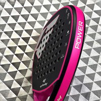 Raquette de beach tennis et padel haute qualité, entièrement en carbone, design goutte d'eau, aérodynamique, légère 360g, 4.75 pouces, grip