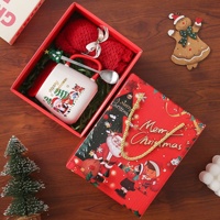 Mug en céramique de Noël mignon, cadeau d'anniversaire pour filles et meilleures amies, avec couvercle et cuillère, souvenir en porcelaine