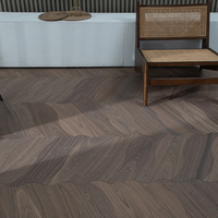 Luxuriöser Mehrschichtparkett mit Schwarznuss-Blattmuster, T&G-Bodenbelag vom Hersteller