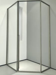 Nueva <span class=keywords><strong>Puerta</strong></span> <span class=keywords><strong>Corredera</strong></span> Lateral para Ducha, Diseño Ultra Estrecho, con Separación de Zonas Húmedas y Secas, Marco Empotrado, Vidrio Templado - Product Image 4