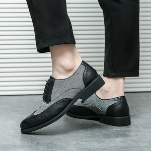 Chaussures décontractées pour hommes, mocassins, oxfords, en cuir noir, bout pointu, plates, légères, antidérapantes, printemps, été, automne - Product Image 4