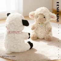 Nouvelle Tendance Mascotte du Nouvel An 2027 Mignonne Peluche Mouton Doux Assis, Jouet en Peluche Petit Mouton, Cadeau pour l'Année du Chèvre