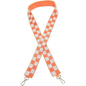Correa para bolso con diseño a cuadros azul y blanco de Tennessee, 49 x 1.75, de algodón, bordada a mano, estilo universitario, para el día del partido en Texas - Product Image 5