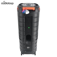 Haut-parleur de fête en gros, karaoké, home cinéma, portable, Bluetooth, avec radio FM et carte TF, woofer à aimant 90 mm, lumière LED flamme