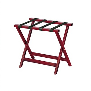 Porte-bagages en bois de couleur rouge au design élégant, forme et taille personnalisées, avec une qualité exclusive - Product Image 1