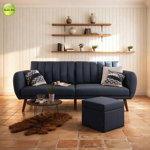 Canapé <span class=keywords><strong>2</strong></span> places minimaliste pour petit espace, mobilier de salon, canapé-<span class=keywords><strong>lit</strong></span> <span class=keywords><strong>pliant</strong></span> en tissu, pieds en bois, causeuse convertible 1888 - Product Image 3