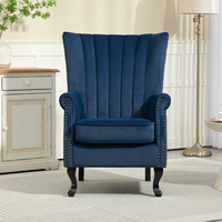 Fauteuil d'appoint modulaire élégant et moderne en velours pour salon, chambre, hôtel, appartement
