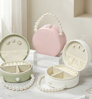 Boîte cadeau ronde rigide pour bijoux, faite à la main, en papier spécial avec ruban, pour rangement de bagues