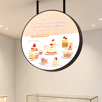 Écran LED circulaire double face extérieur P2 500 mm avec panneaux muraux LED pour logo d'entreprise et enseigne de vitrine