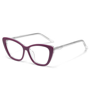 إطارات نظارات طبية نسائية أنيقة من مادة TR90، 5 في 1 مع مشبك مغناطيسي، تصميم عين القطة، نمط ماسي صلب يتناسب مع شكل الوجه - Product Image 5