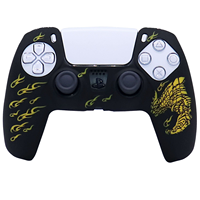 Housse de manette antidérapante gravée au laser, en silicone souple, antichoc, protection pour manette PlayStation 5, accessoires de jeu