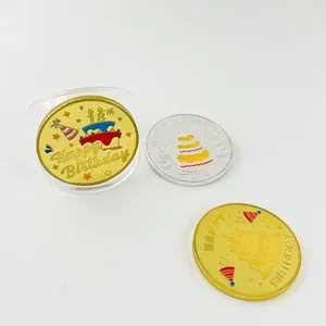 2024 monedas conmemorativas fundidas a presión, monedas conmemorativas galvanizadas monedas conmemorativas de cumpleaños para regalo