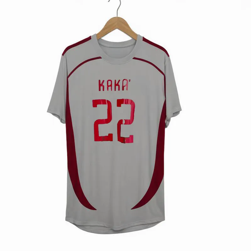 Maglia retrò vera AC 2006 2007 stagione maglia da calcio Milang qualità thailand classica maglia KAKA RONALDINHO calcio maglie vintage