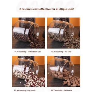 Barattolo in <span class=keywords><strong>Vetro</strong></span> Borosilicato Trasparente <span class=keywords><strong>di</strong></span> Alta Qualità <span class=keywords><strong>per</strong></span> Conservazione Alimenti, Caffè e Noci, Personalizzabile - Product Image 2