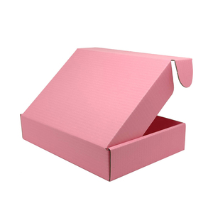 Boîte d'expédition en gros, boîte en carton ondulé écologique, logo personnalisé, emballage rose, boîte pliable, boîte cadeau en papier - Product Image 2