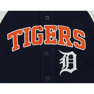 Camiseta de Béisbol Juvenil FOXA Tigers con Botones, Absorbe la Humedad, Color del Equipo para Niños - Product Image 2