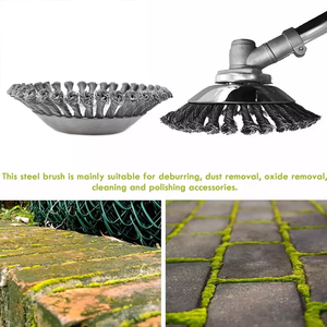 8 "200mm Grama Strimmer Cabeça Trimmer Escova De AÇO Fio Roda Jardim Weed Trimmer - Product Image 5