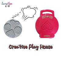 Mini machine à gaufres en plastique combinaison d'ustensiles de cuisine simulés jeu de maison de jeu éducatif précoce pour les enfants
