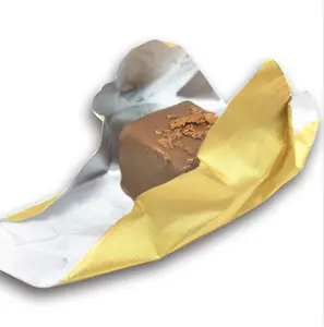 Printed And Embossed Chocolate Wrap Laminated Paper Aluminum Foil For Chocolate Wrapping