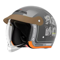 Casque de moto professionnel ABS 3C DOT, accessoires de moto, casque ouvert 3/4, certifié DOT