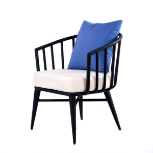 Fauteuil de patio moderne en aluminium pour extérieur, chaise de salle à manger de jardin imperméable, mobilier de luxe minimaliste pour restaurant, hôtel, balcon - Product Image 1