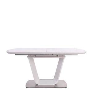 Tavolo <span class=keywords><strong>da</strong></span> Pranzo Premium Allungabile con Piano in Ceramica e Base in Metallo a Forma di U - Product Image 4