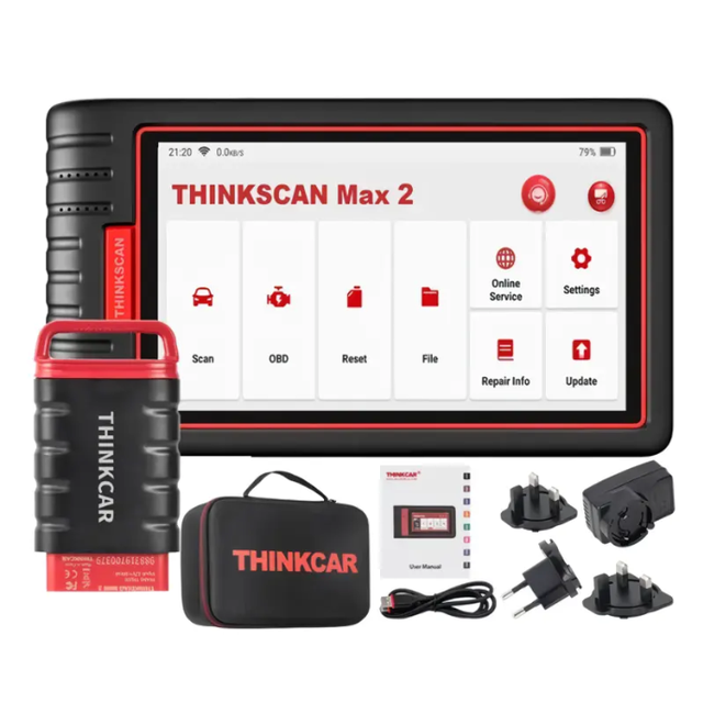 ThinkCar Thinkscan Max2 All System Diagnosis FCA AutoAuth OBD2 Engine Diagnostic Tool Scanner with 28 Hot Resets Car Code Reader
