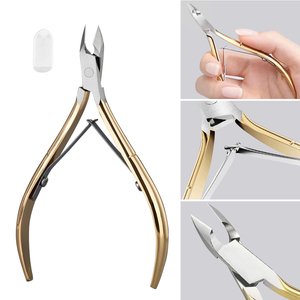 Tijeras para cutículas de uñas en 4 colores, manicura de acero inoxidable, cortaúñas coloridas, removedor de piel muerta, pedicura, alicates de pico de águila - Product Image 3