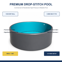 Piscine gonflable personnalisée, matériau PVC Drop Stitch, grande piscine carrée robuste hors sol pour la famille et les fêtes