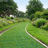 Grille de pavage en béton emboîtable en PEHD haute résistance - Système de gazon renforcé pour allée, drainage de pelouse et protection des pentes