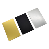 Carte de visite professionnelle en métal NFC personnalisée, carte intelligente RFID 13,56 MHz, carte cadeau en métal étanche avec puce
