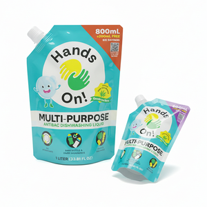 Custom Printed 1L 2L 3L Liquid Soap <b>Laundry</b> Detergent Refill <b>Stand</b> up Spout Pouch Packaging Plastic Bag - Product Image 3