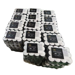 Oem nhà máy tự nhiên Sáp parafin Nến 4 giờ 8 giờ Thời gian đốt cháy màu trắng trà ánh sáng nến - Product Image 1